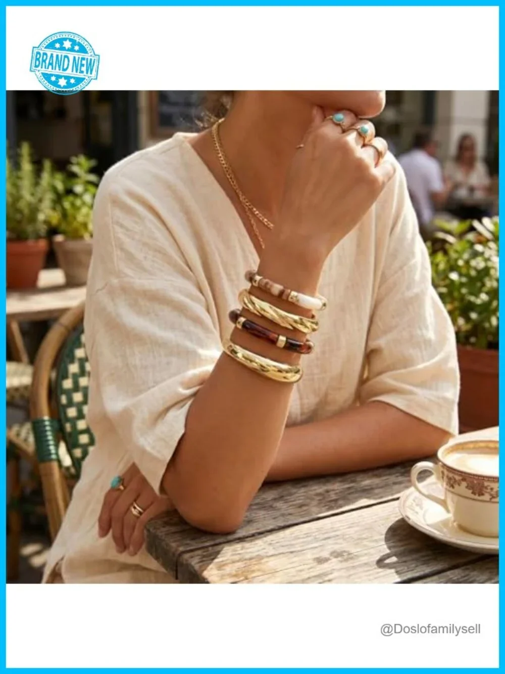 Chunky Bangle Set Acrylic Resin Cuff Bracelets Stackable Festival Vacation